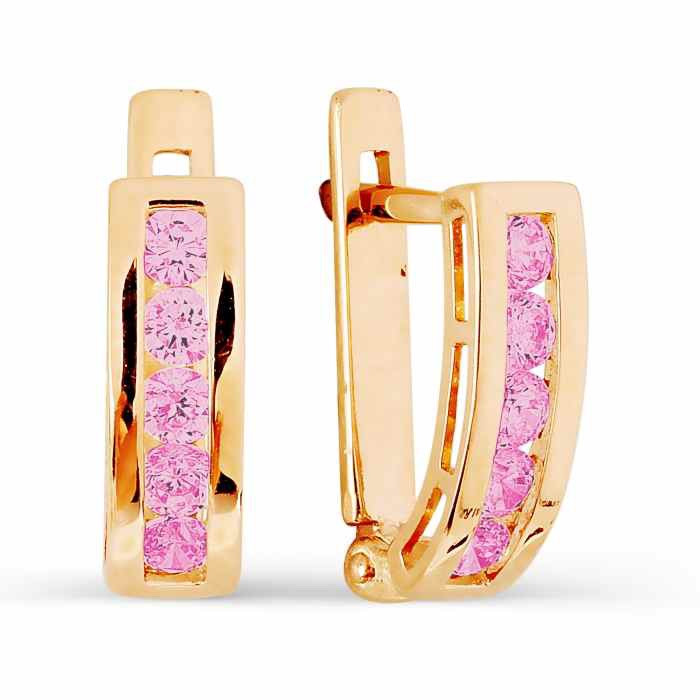 (OR025448-08) - Детские серьги из красного золота 585 пробы1