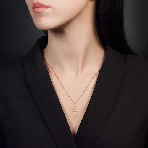 Золотой крест 585 проба Religio классический дизайн фото2