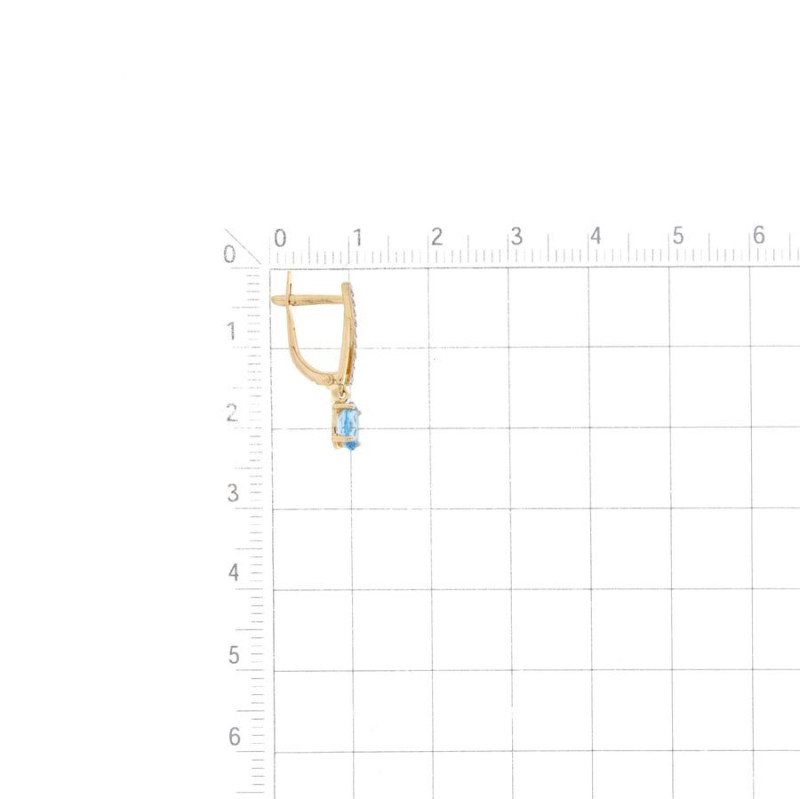 Ohrringe Gold 585 Topas Zirkonia englischer Verschluss kostenloser Versand1