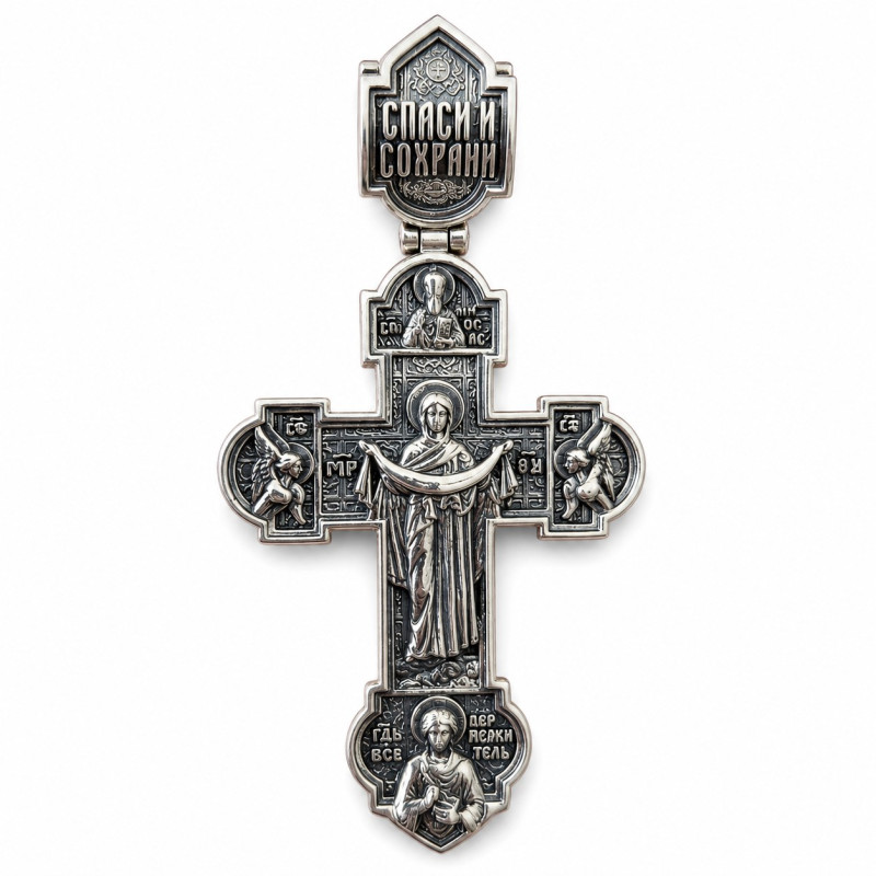 Russisches Kreuz Silber1 Православный крестик Спаси и Сохрани серебро 925 купить в Германии настоящее русское серебро1