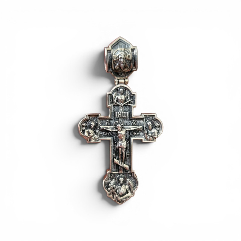 Orthodoxes Kreuz Rette und Bewahre Silber 9252 Оригинальный православный крестик из серебра 925 пробы русская традиция2