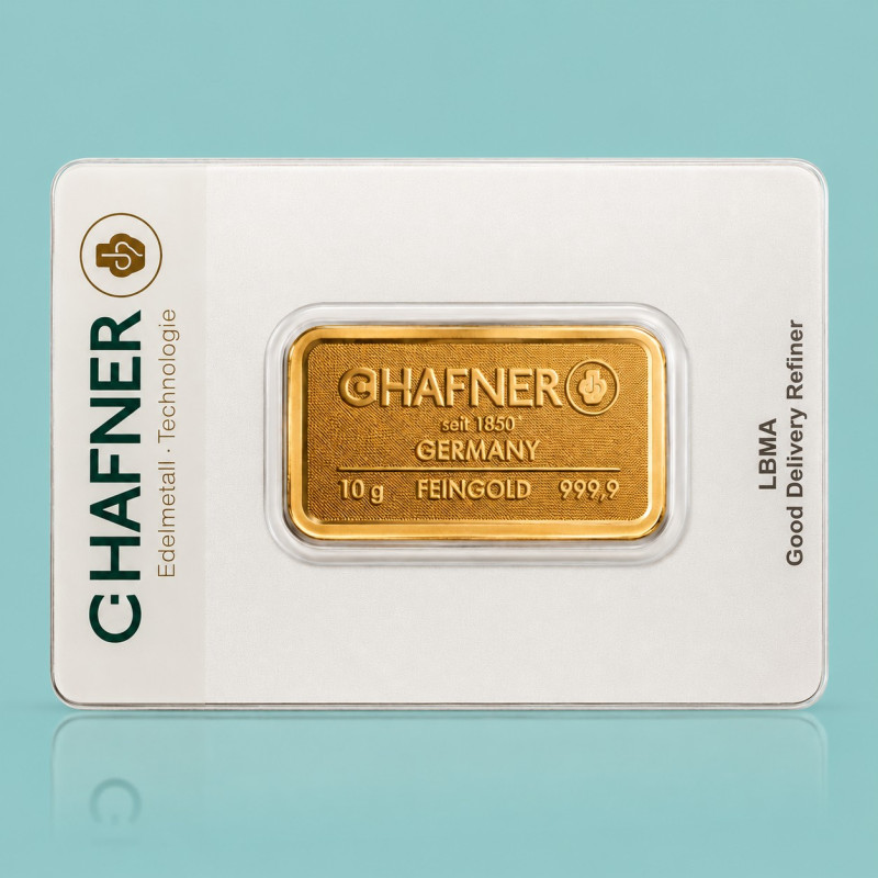 1 слиток золота 1 oz CHAFNER оригинал в наличии Германия1