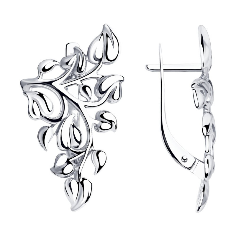 1 Серьги Цветок из русского серебра 925 ORs94022329-11