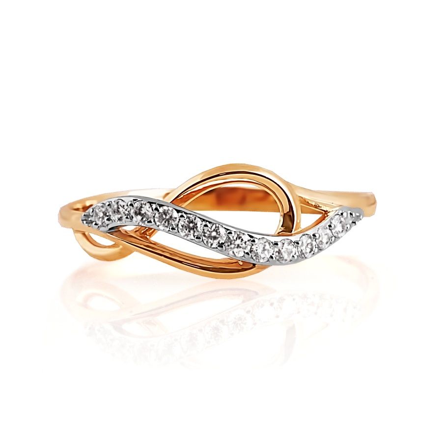 Damen Ring mit Zirkonia | 585 Rotgold - Foto №1 Damen Ring mit Zirkonia | 585 Rotgold - Foto №1