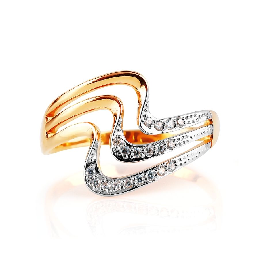 Damen Ring mit Zirkonia 375 Rotgold - Foto №1 Damen Ring mit Zirkonia 375 Rotgold - Foto №1