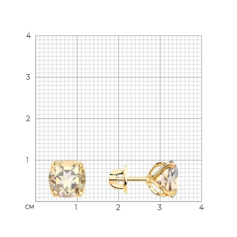 Ohrringe mit Topasen 585 Rotgold - Foto №1