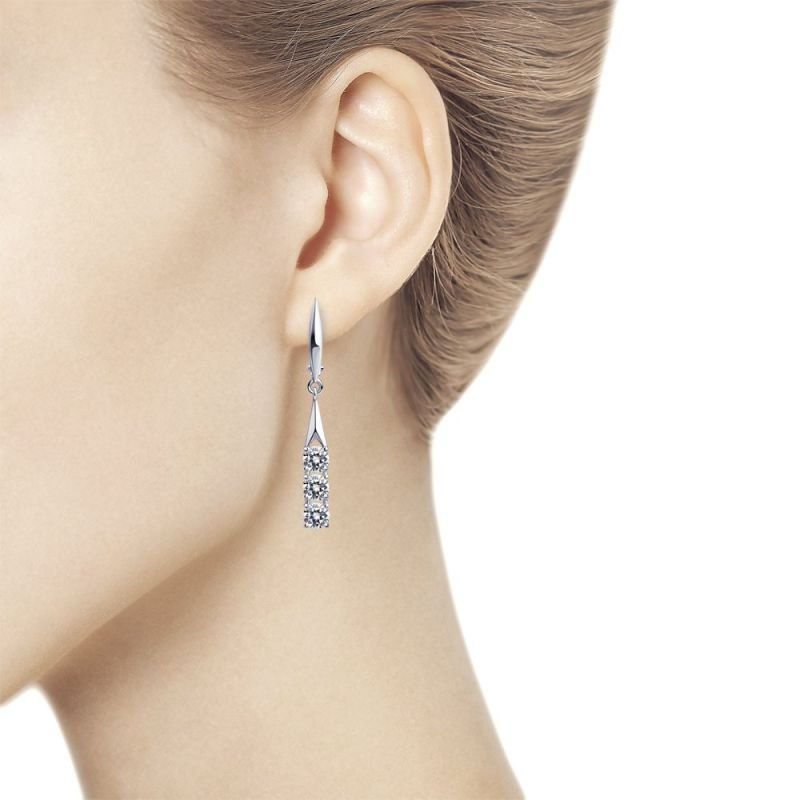 Ohrringe mit Zirkonia | 925 Silber - Foto №2