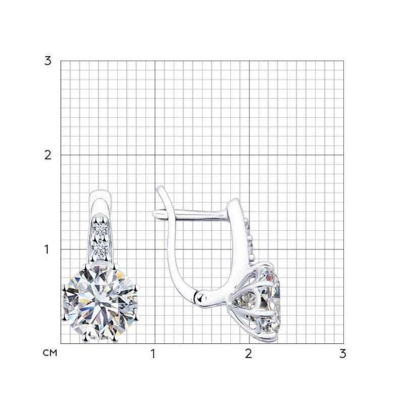 Ohrringe mit Zirkonia | 925 Silber - Foto №1