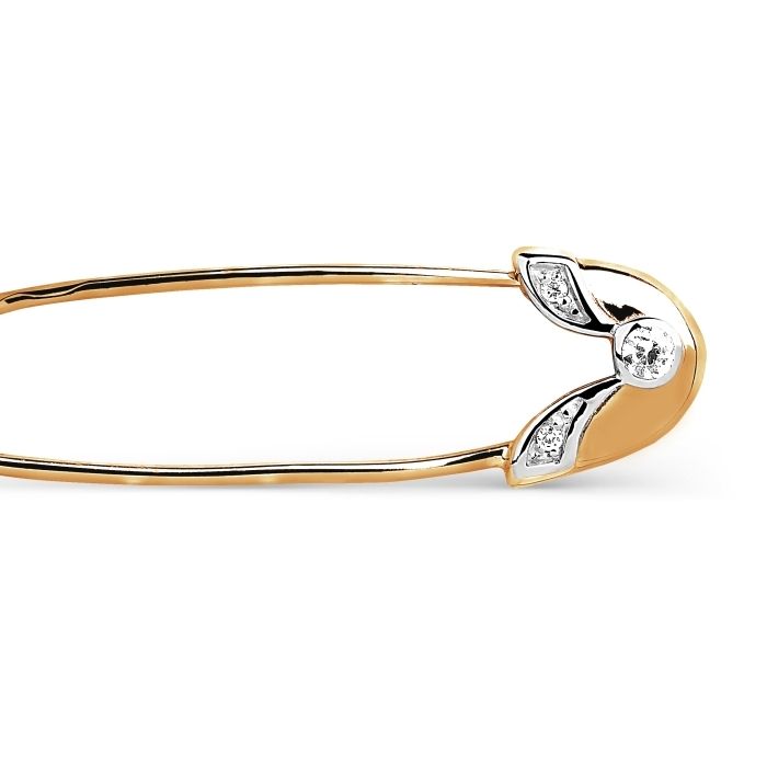 Pin Brosche mit Zirkonia 585 Rotgold - Anstecknadel - Foto №1 Pin Brosche mit Zirkonia 585 Rotgold - Anstecknadel - Foto №1