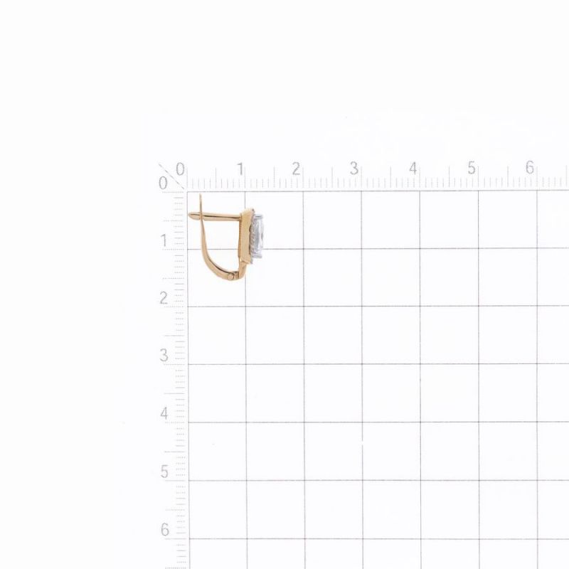 Ohrringe 585 Rotgold mit Zirkonia - Foto №1