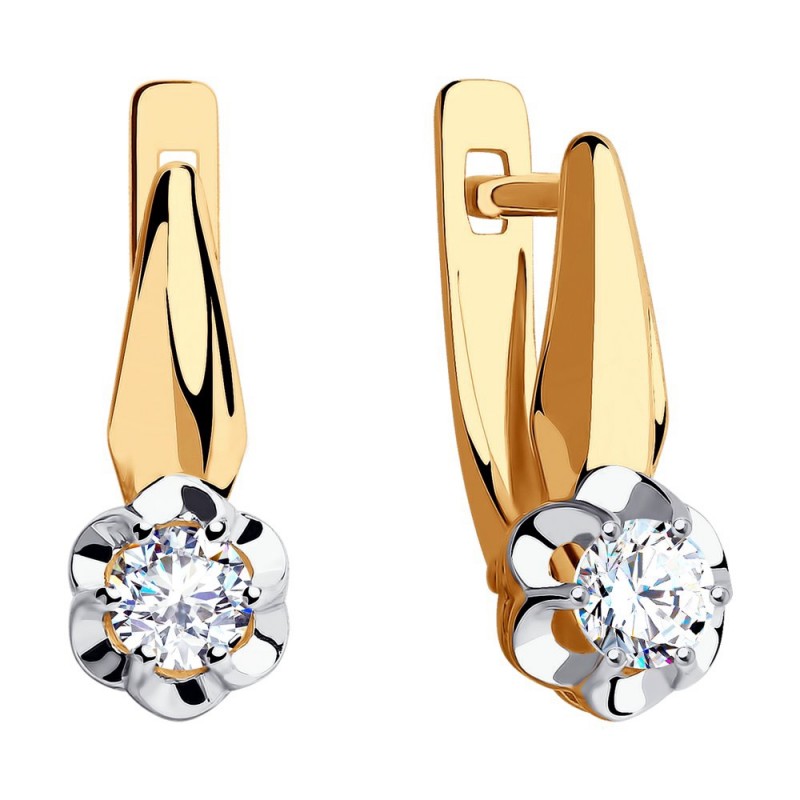 Paar Ohrhänger 585 Rotgold Zirkonia - Foto №2