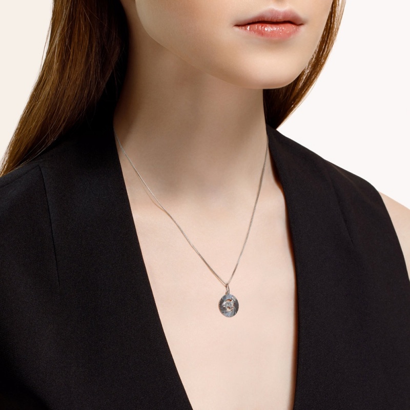 925 Silber⎪Anhänger "Sternzeichen Widder" Diamantschliff - Foto №1