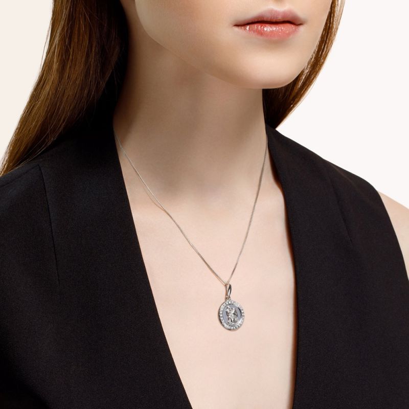 Anhänger "Sternzeichen Wassermann" - 925 Silber - Zirkonia - Foto №3