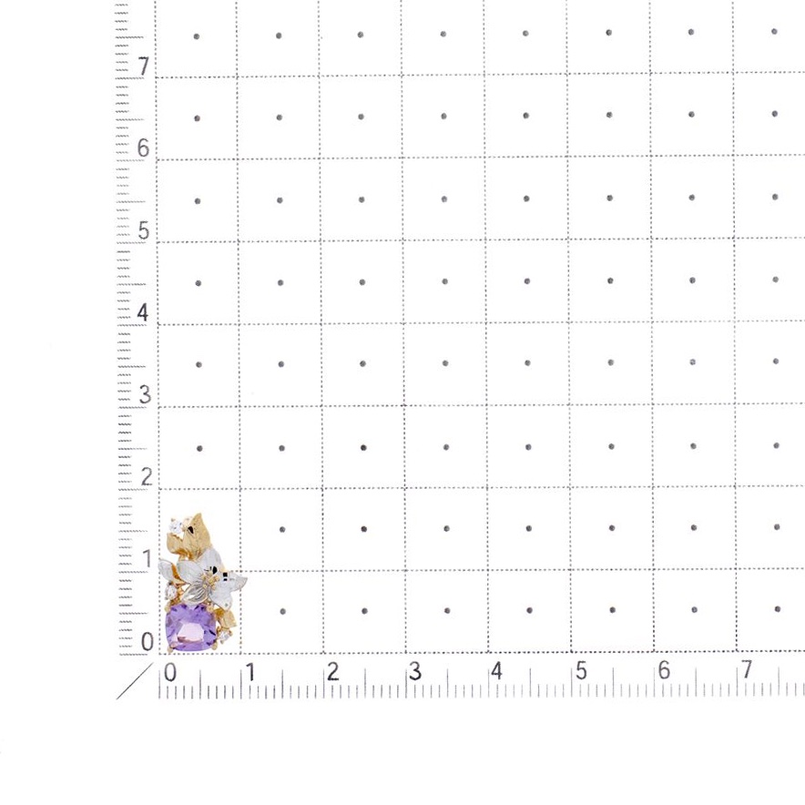 Kettenanhänger mit Amethyst und Zirkonia - 585 Rotgold - Foto №2 Kettenanhänger mit Amethyst und Zirkonia - 585 Rotgold - Foto №2