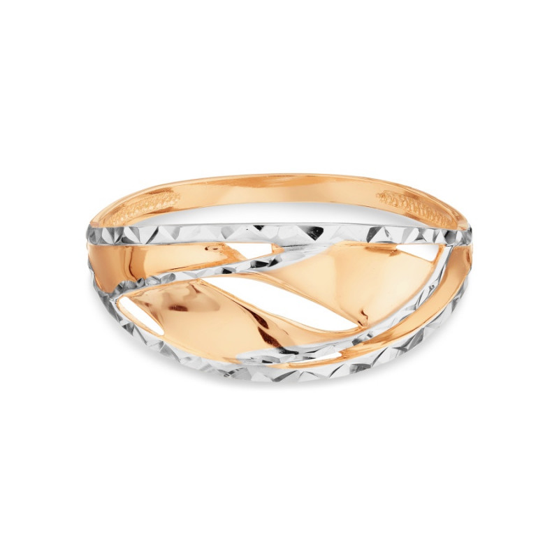Damen Ring 585 Rotgold - Diamantiert - Foto №1