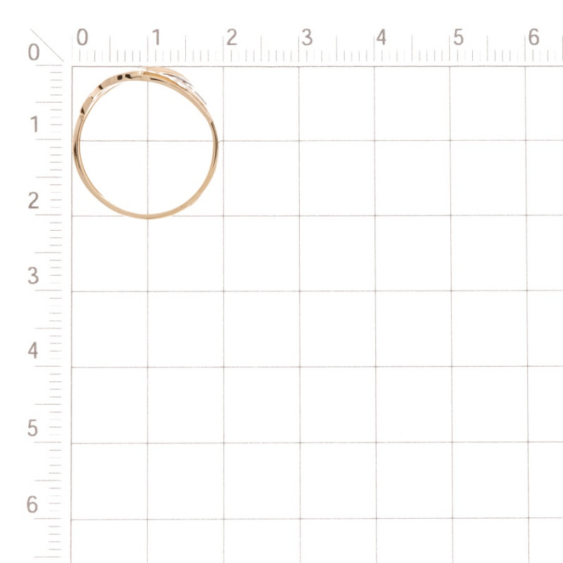 Damen Ring 585 Rotgold Diamantiert - Foto №2