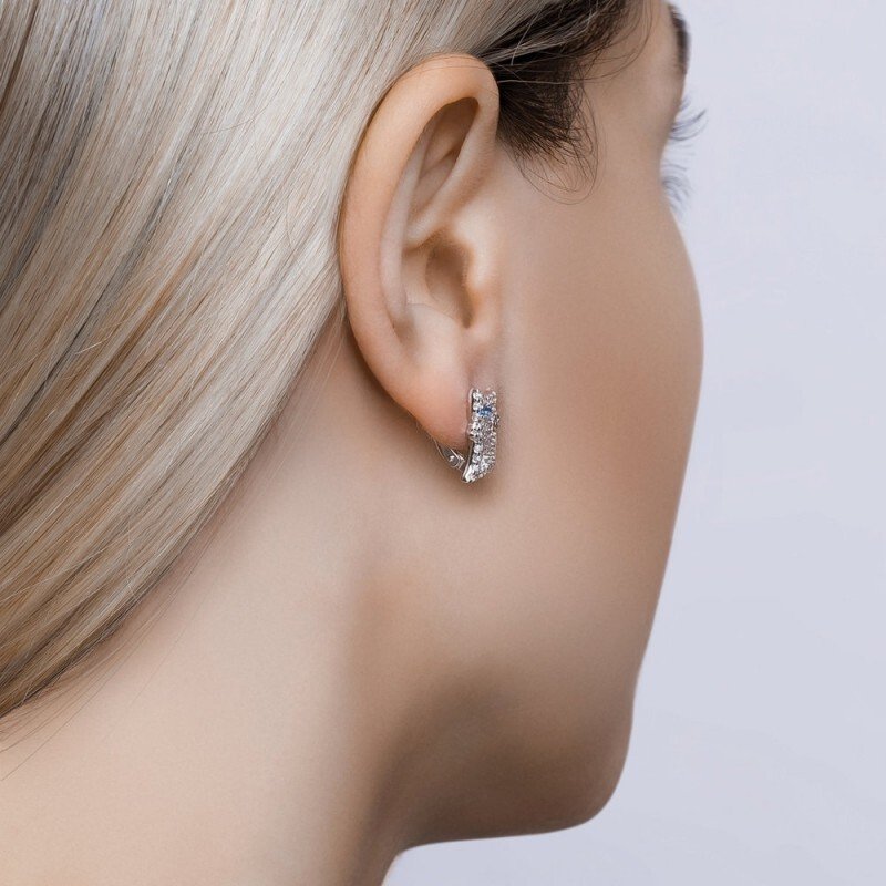 Ohrringe mit Zirkonia | 925 Silber - Foto №3
