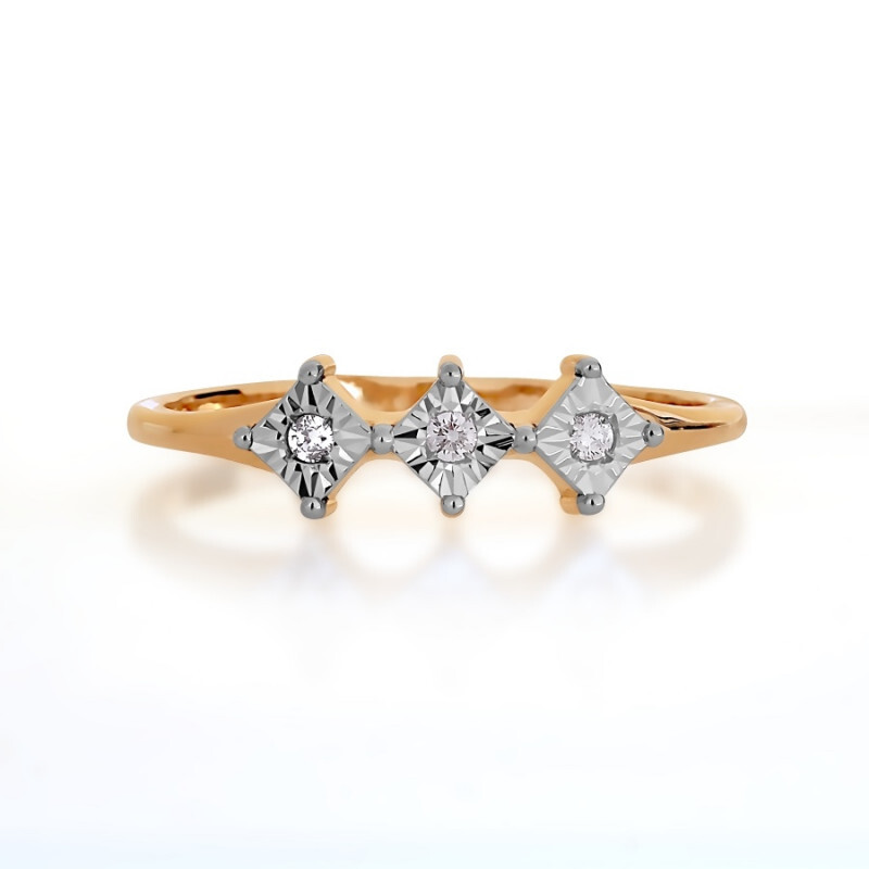 Damen Ring mit Brillant - 585 Rotgold - Foto №1