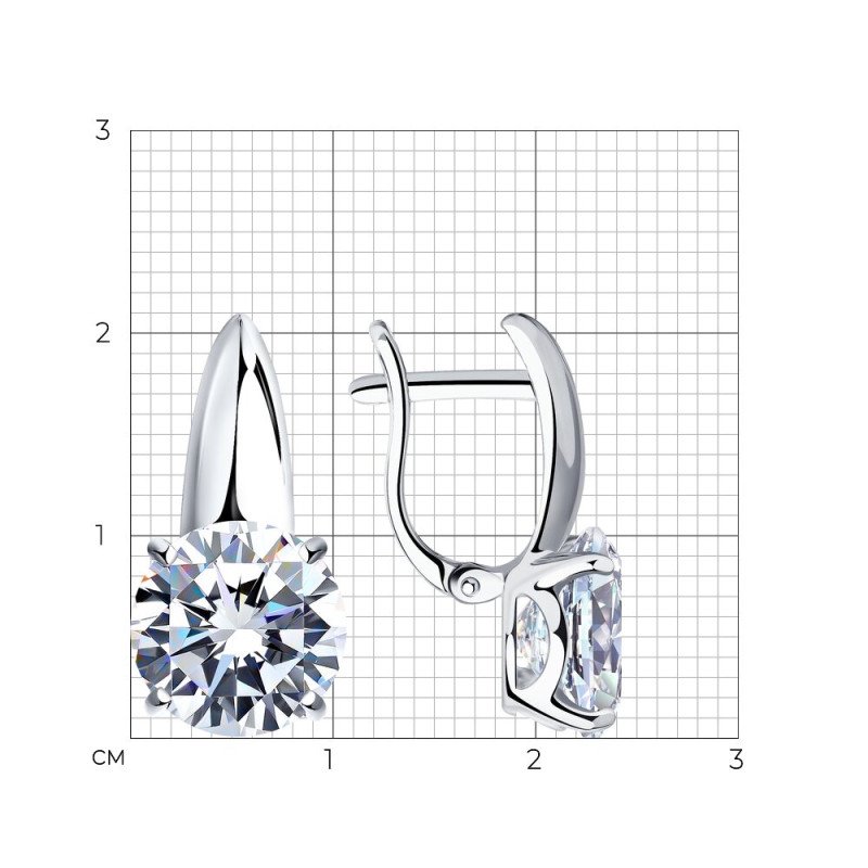 Ohrringe 925 Silber mit Zirkonia - Foto №2