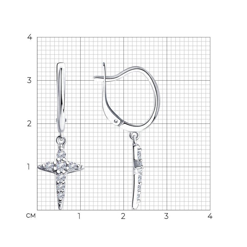 925 Silber - Ohrringe mit Zirkonia - Foto №1