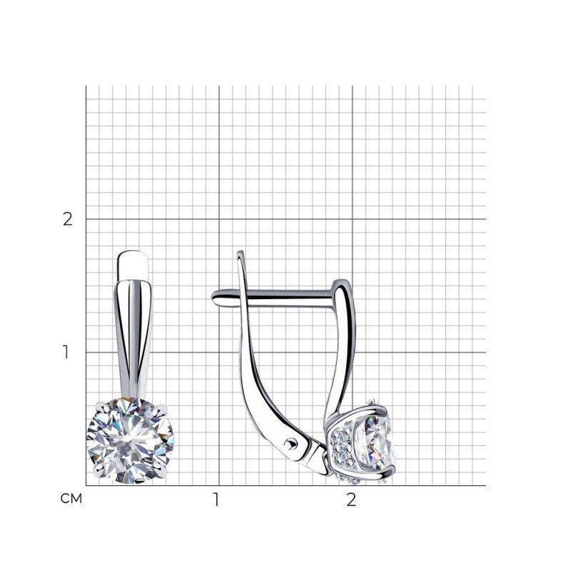 Damen & Kinder Ohrringe mit Zirkonia | 925 Silber - Foto №2