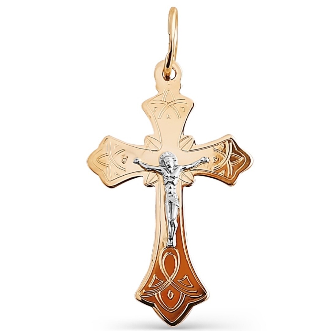 Kreuz Anhänger "Orthodox" 585 Rotgold - Foto №1 Kreuz Anhänger "Orthodox" 585 Rotgold - Foto №1