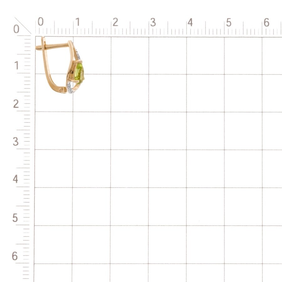 Damen Ohrringe 585 Rotgold Topas Zirkonia - Foto №1 Damen Ohrringe 585 Rotgold Topas Zirkonia - Foto №1