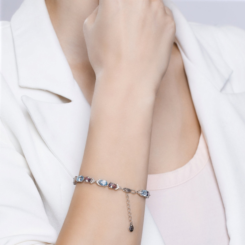 Armband mit Natursteine 925 Silber Topas Amethyst - Foto №2 Armband mit Natursteine 925 Silber Topas Amethyst - Foto №2