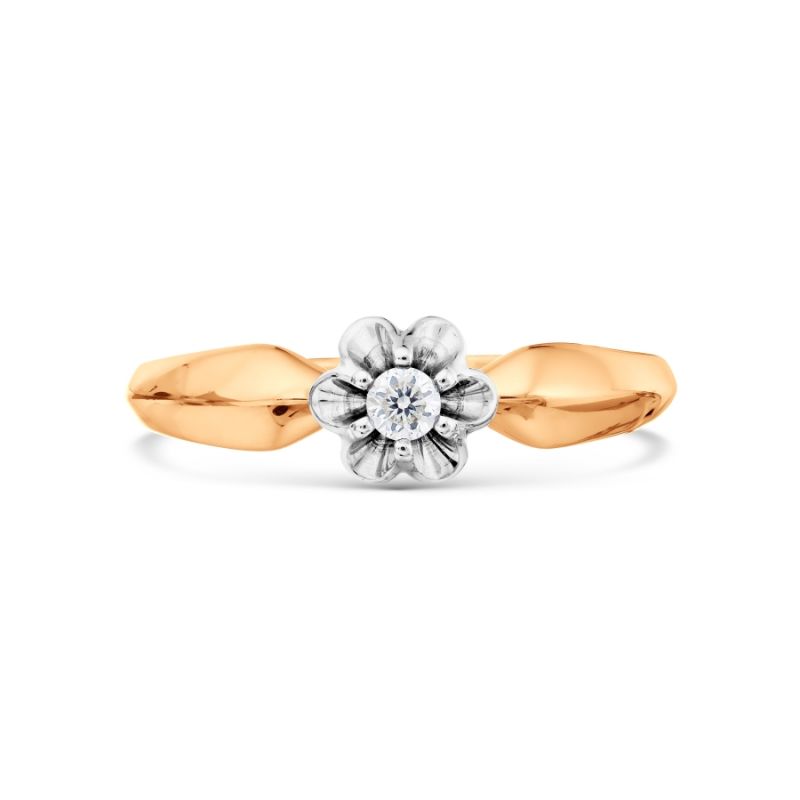 Damen Ring mit Brillant 585 Rotgold - Foto №1