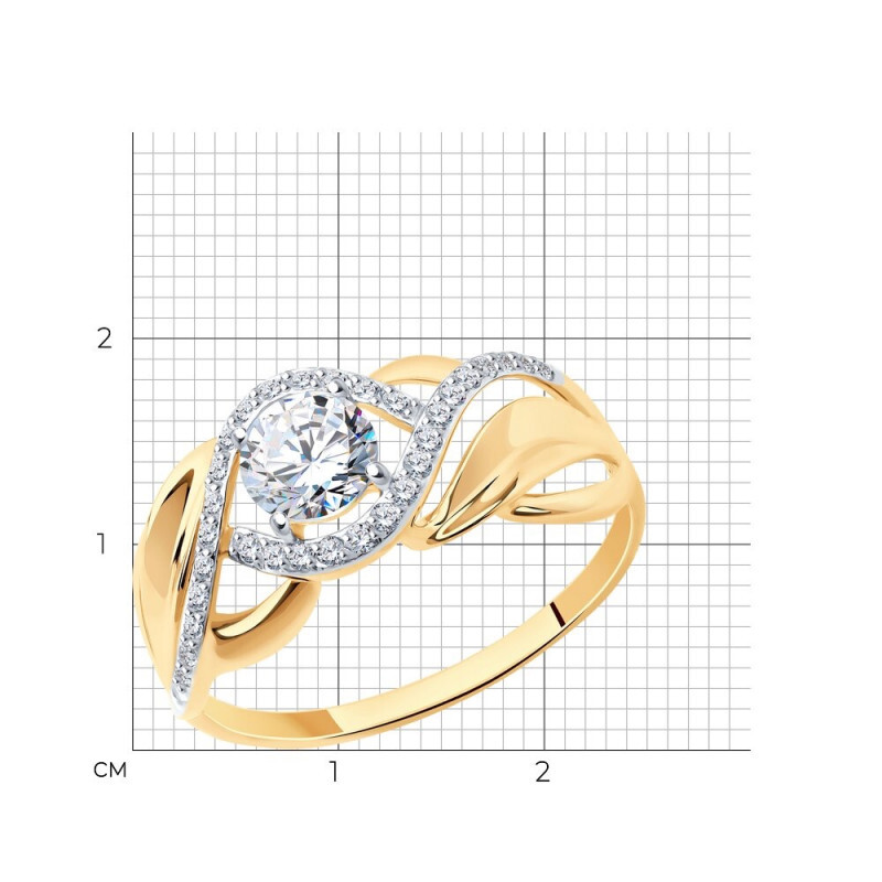 Damen Ring mit Zirkonia | 585 Rotgold - Foto №2 Damen Ring mit Zirkonia | 585 Rotgold - Foto №2