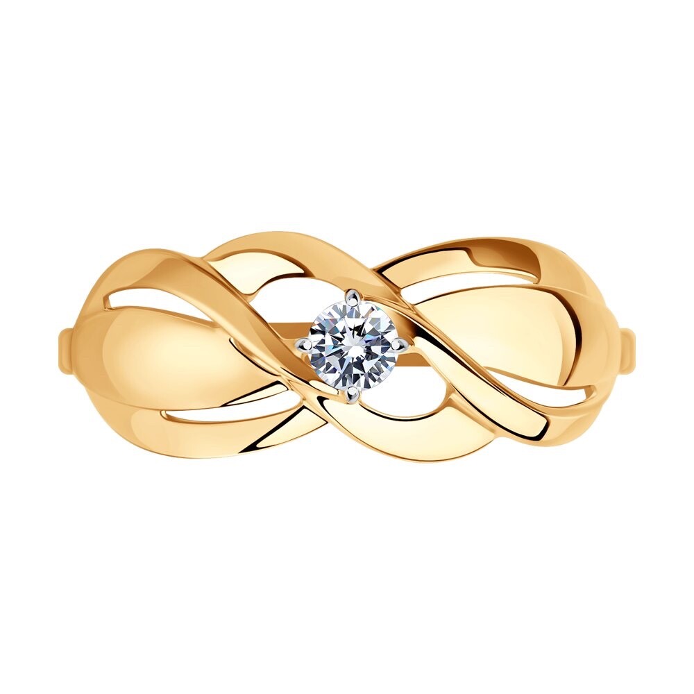 Damen Ring 585 Rotgold Zirkonia Fingerring - Foto №2 Damen Ring 585 Rotgold Zirkonia Fingerring - Foto №2