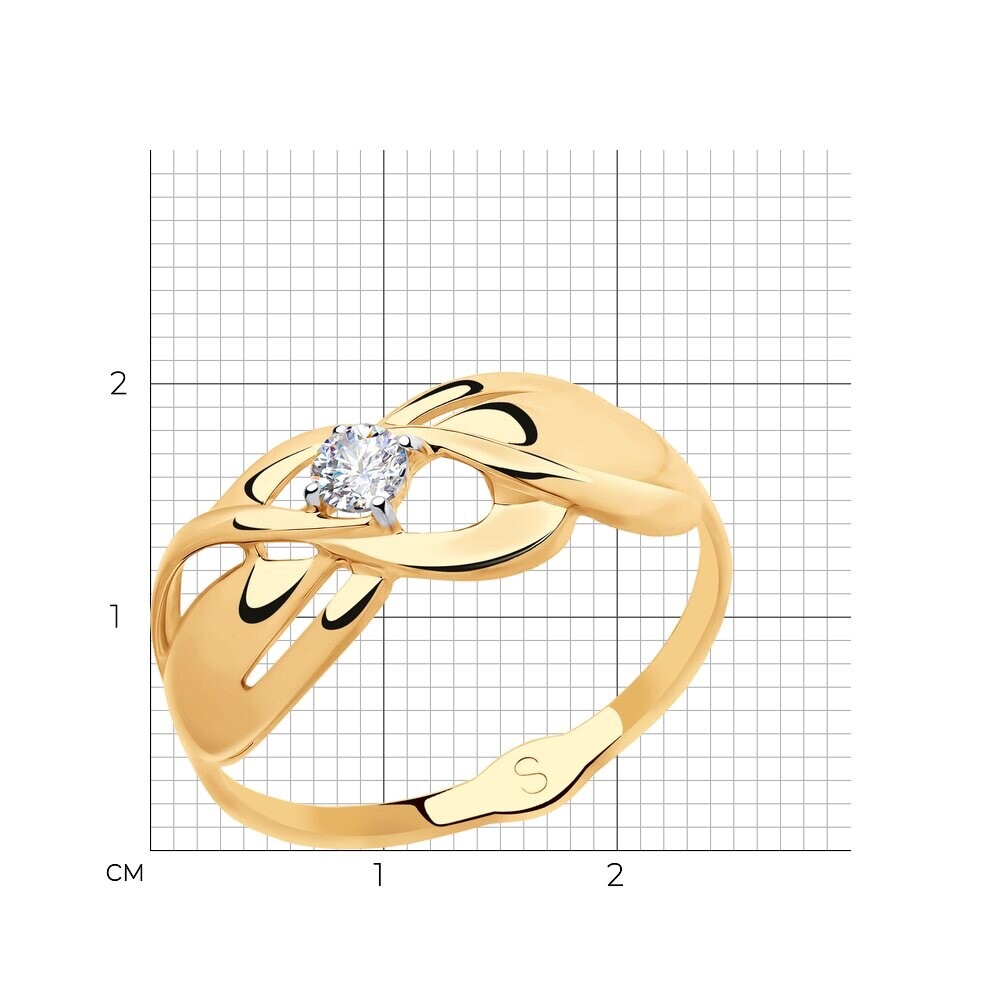 Damen Ring 585 Rotgold Zirkonia Fingerring - Foto №3 Damen Ring 585 Rotgold Zirkonia Fingerring - Foto №3