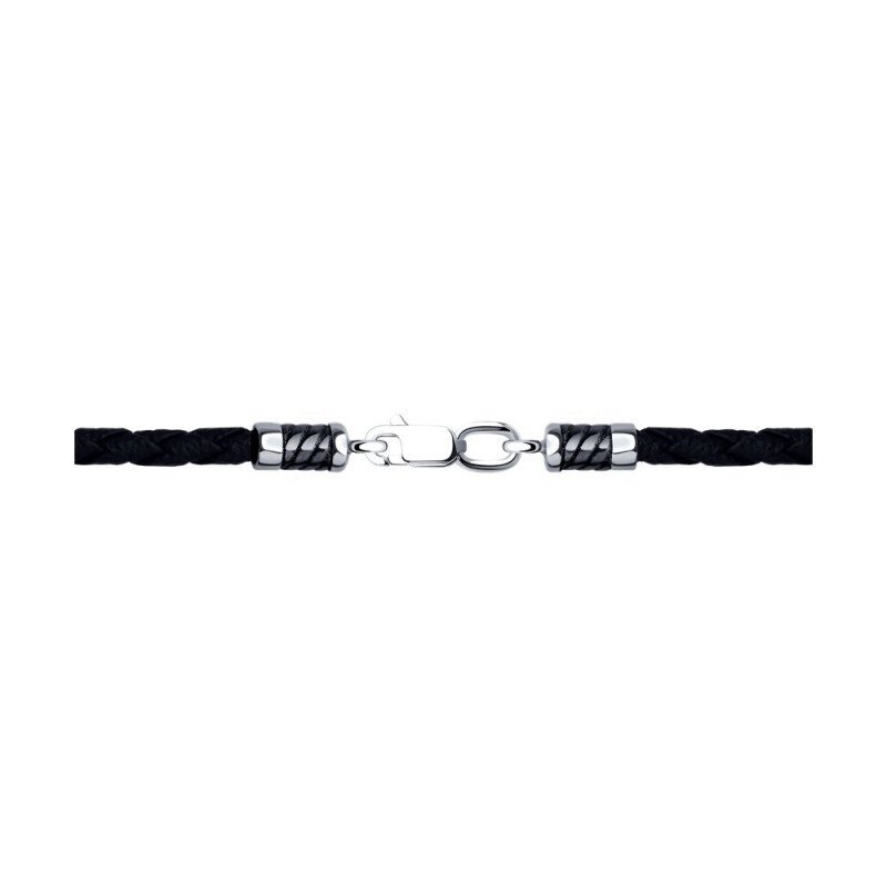 Kette Leder mit Verschluss 925 Sterling Silber - Foto №2