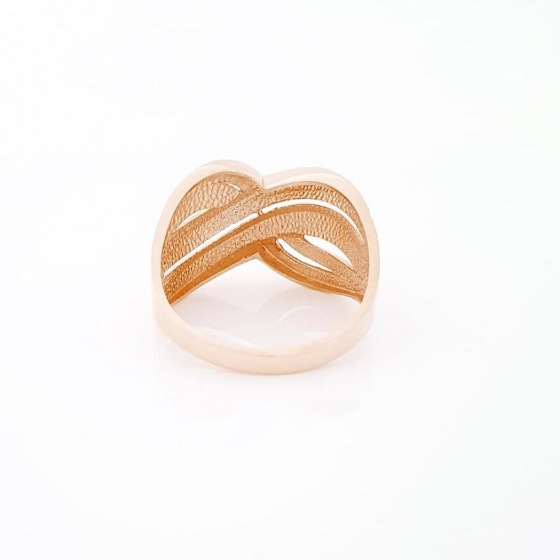 Damen Ring 585 Rotgold Diamantiert - Foto №2