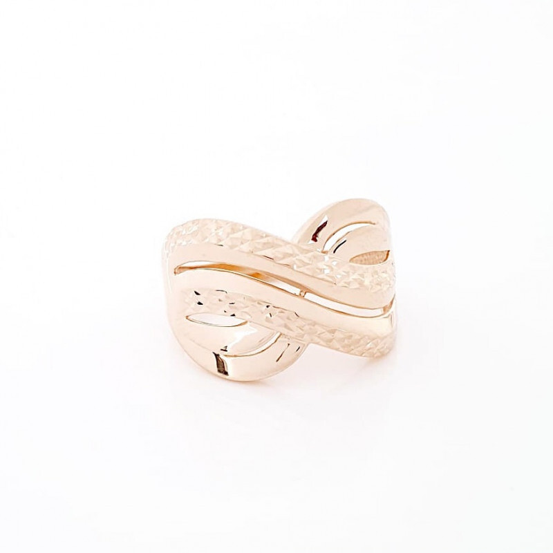 Damen Ring 585 Rotgold Diamantiert - Foto №3