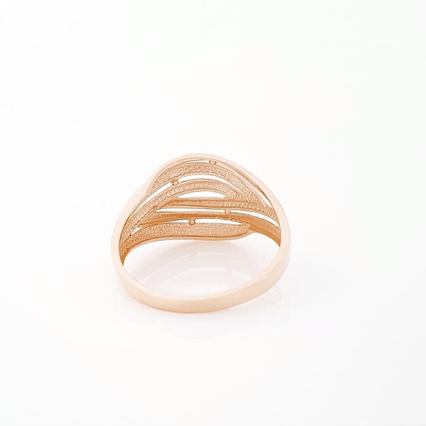 Damen Ring 585 Rotgold Diamantiert - Foto №3 Damen Ring 585 Rotgold Diamantiert - Foto №3