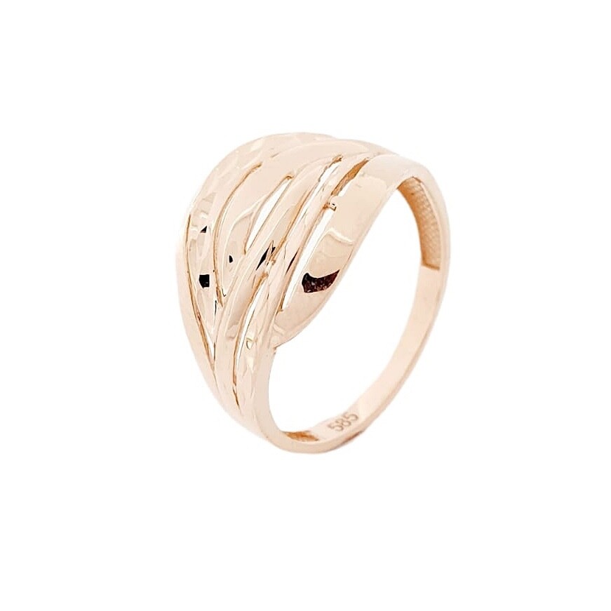 Damen Ring 585 Rotgold Diamantiert - Foto №1 Damen Ring 585 Rotgold Diamantiert - Foto №1