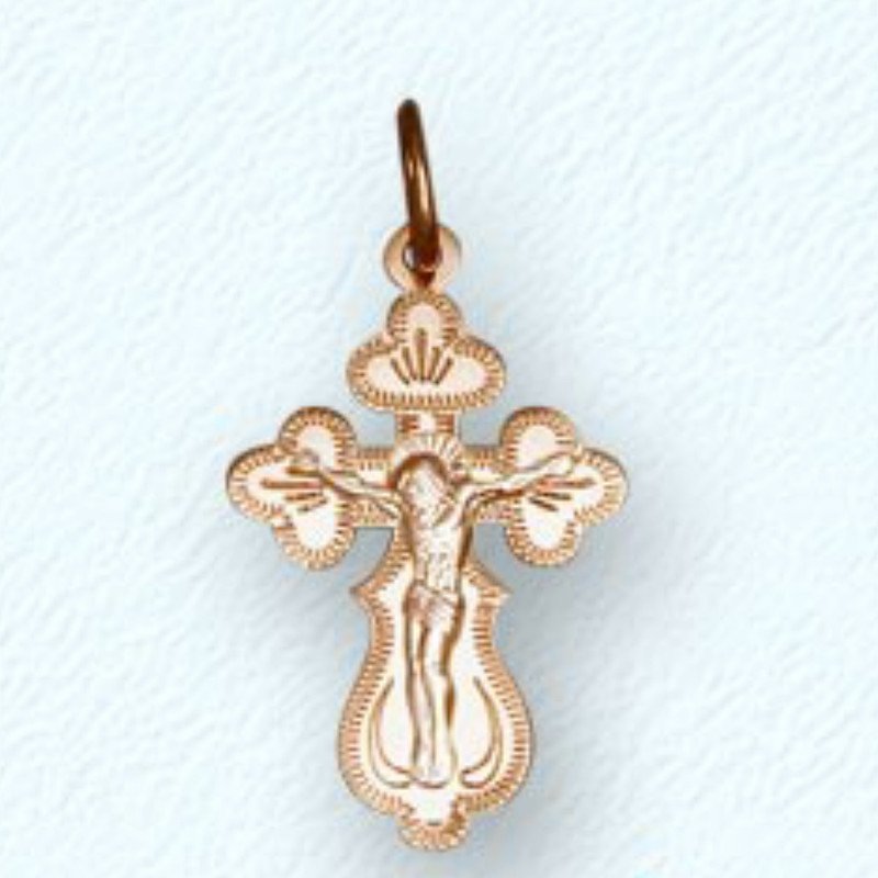 Kreuz "Segne und Rette" 585 Rotgold - Foto №1