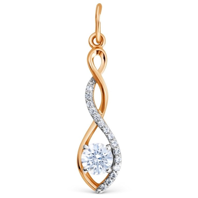 Ketten Anhänger 585 Rotgold mit Zirkonia - Foto №1