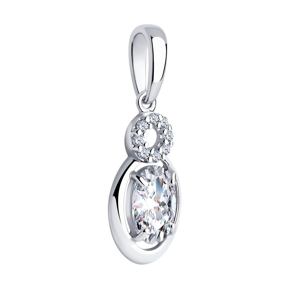 Подвеска из серебра 925 пробы с фианитами - Фото №1 Подвеска из серебра 925 пробы с фианитами - Фото №1