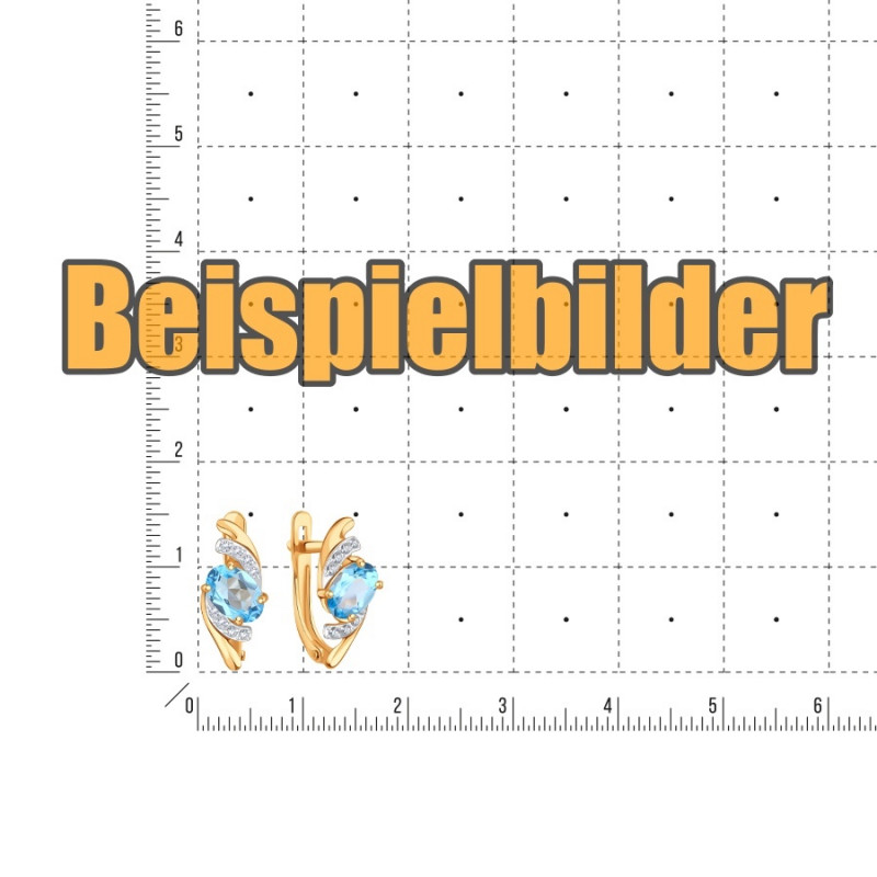 Paar Ohrhänger 585 Rotgold Granat Zirkonia - Foto №1