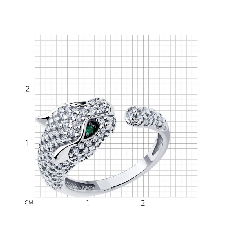 Damen Ring "Raubkatze" 925 Silber mit Zirkonia - Foto №1
