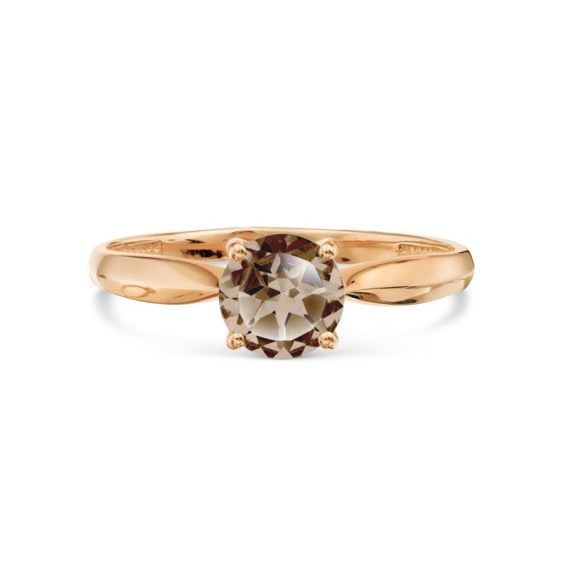 Damen Ring 585er Rotgold Rauchtopas - Foto №1