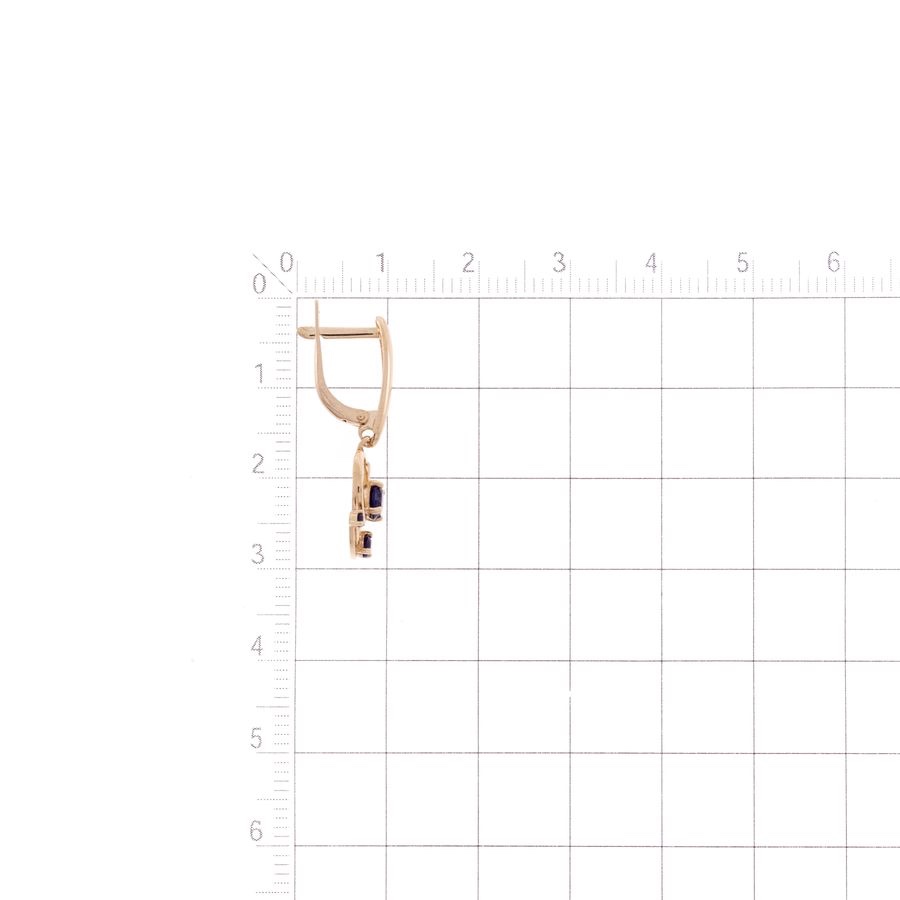 Золотые серьги с сапфирами гт - Фото №1 Золотые серьги с сапфирами гт - Фото №1