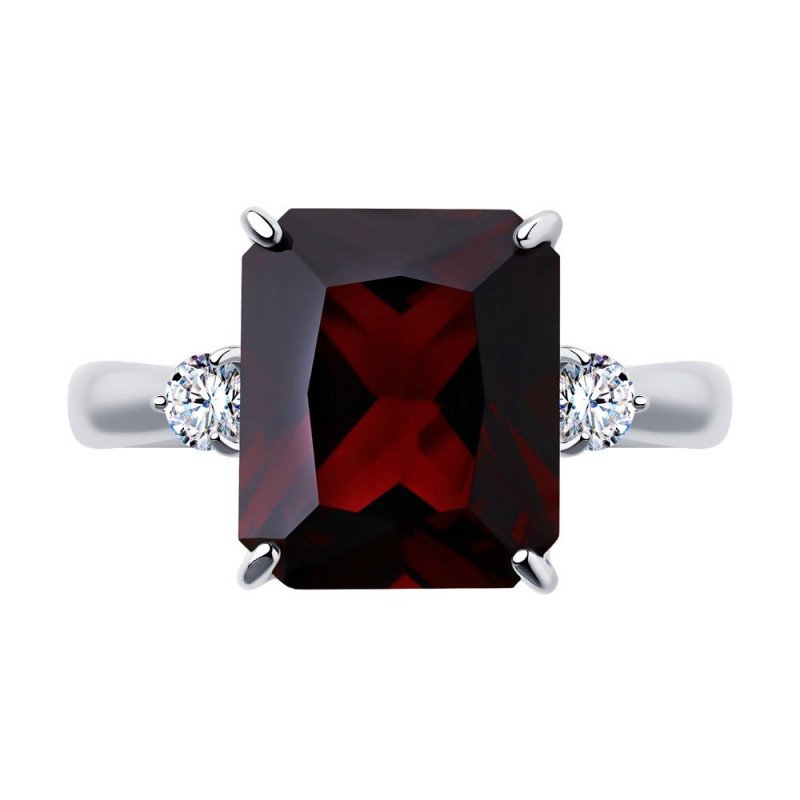 Damen Ring 925 Silber mit Sitall und Zirkonia - Foto №1