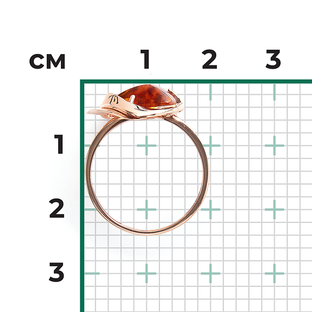 Damen Ring 585er Rotgold mit Bernstein - Foto №2 Damen Ring 585er Rotgold mit Bernstein - Foto №2