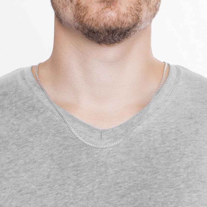 Kette 925 Silber Garibaldi Diamantiert - Foto №2