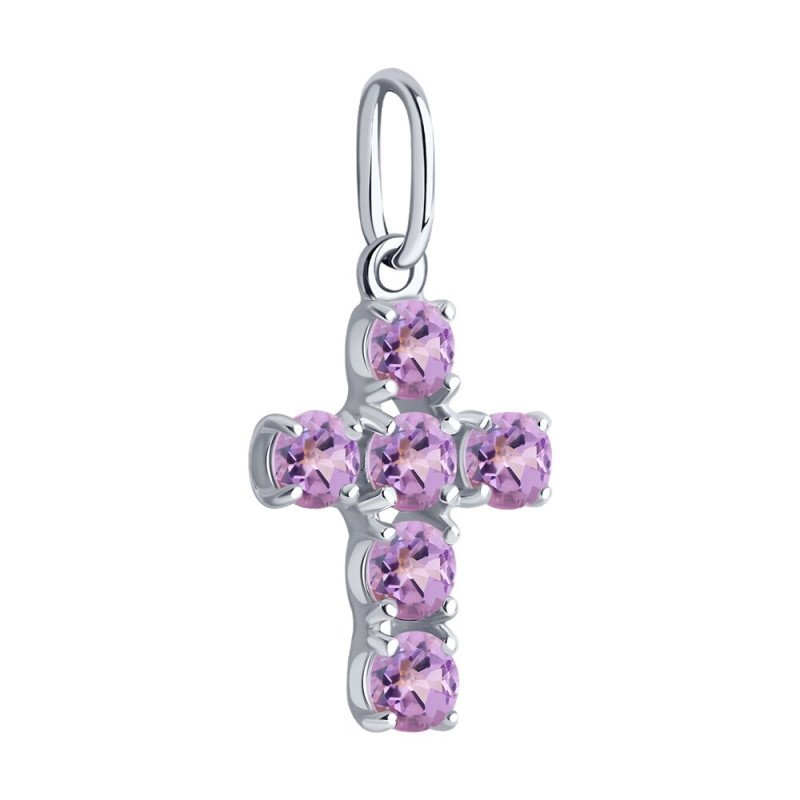 Ketten Anhänger aus 925 Silber mit Amethyst - Foto №1