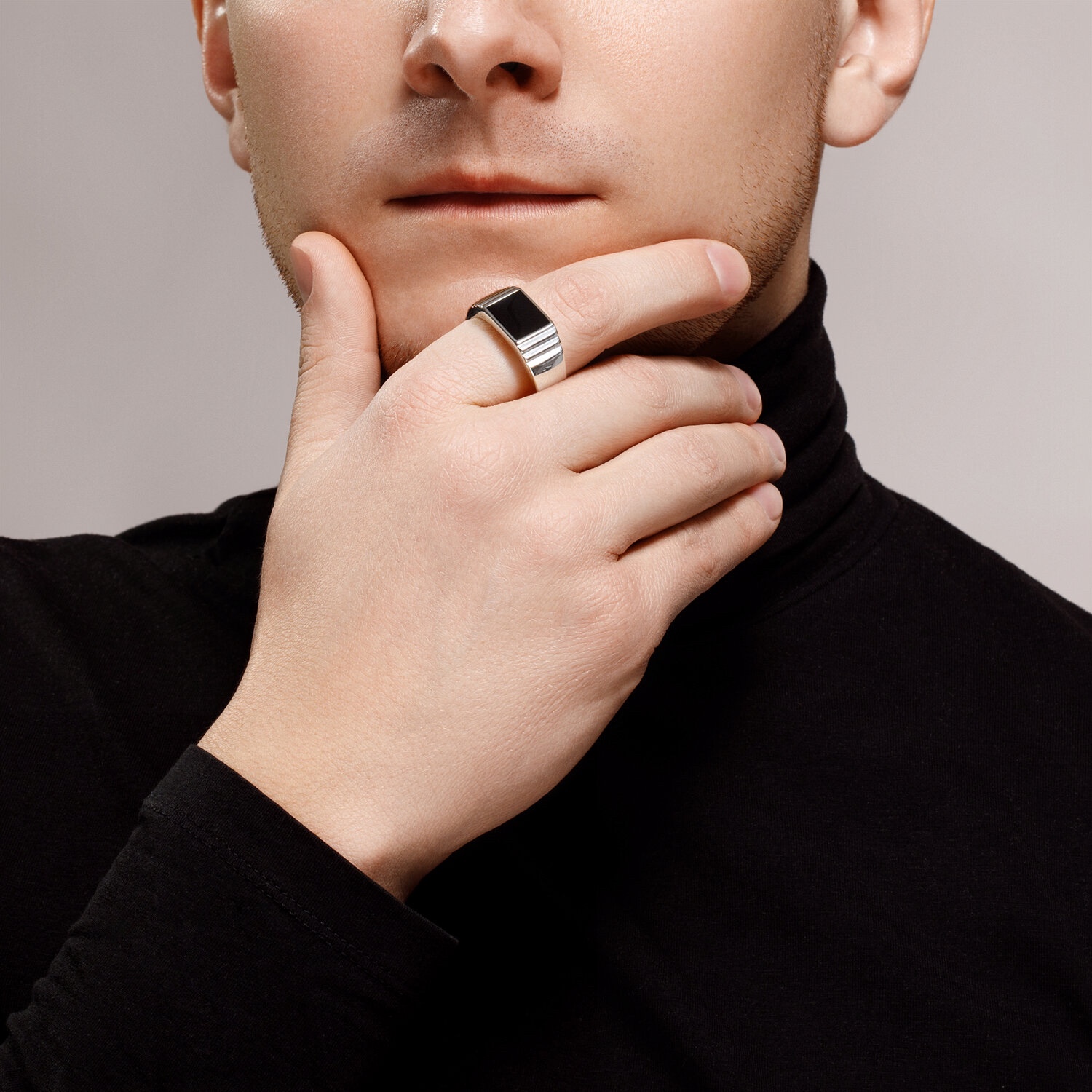 Herren Ring 925 Silber mit Emaille - Foto №3 Herren Ring 925 Silber mit Emaille - Foto №3