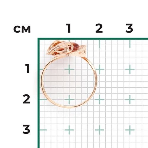 Damen Ring 585er Rotgold mit Bernstein - Foto №2